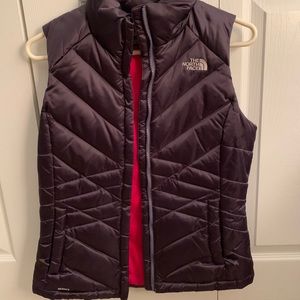 North Face vest, plum color size small.